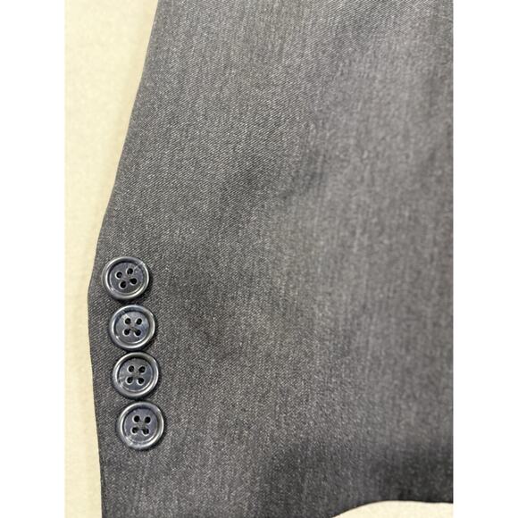 VTG BURBERRY LONDON Mens Size 38 Classic Blazer Gray 100% Wool Union Tag USA - Picture 4 of 15